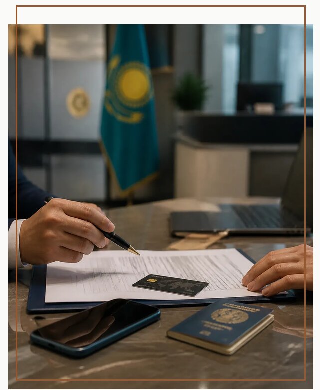 Открытие счета и банковской карты в Казахстане в Реже
